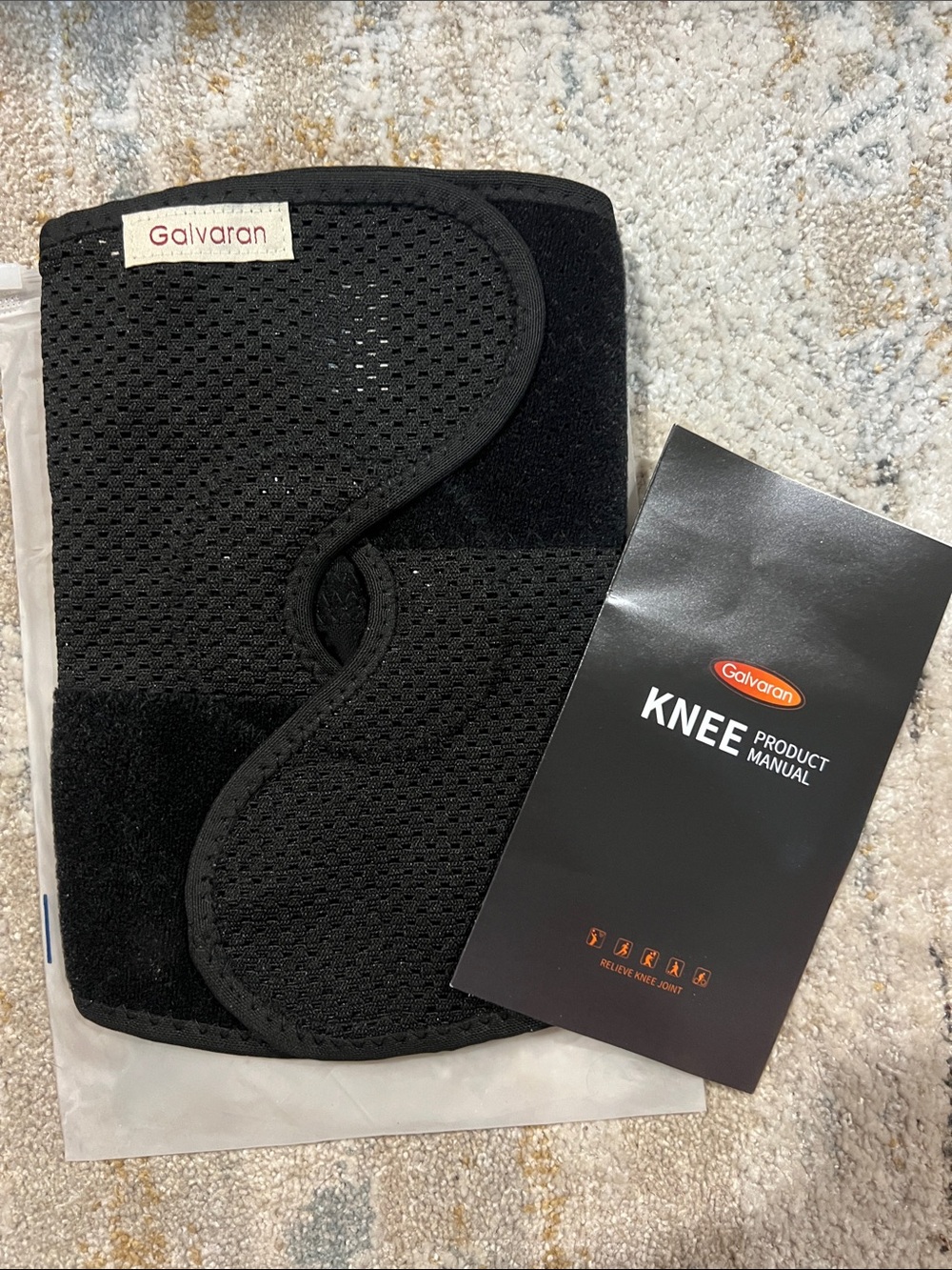 Galvaron Knee support, compression velcrow adjustable size medium z26
